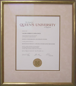 Diploma from Queens University